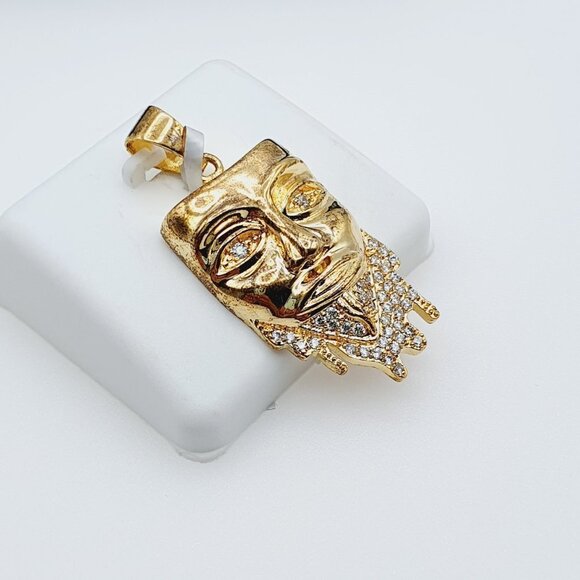 "14K Gold Plated Cubic Zircon Pendant, INUS1BR020 - Picture 6 of 9